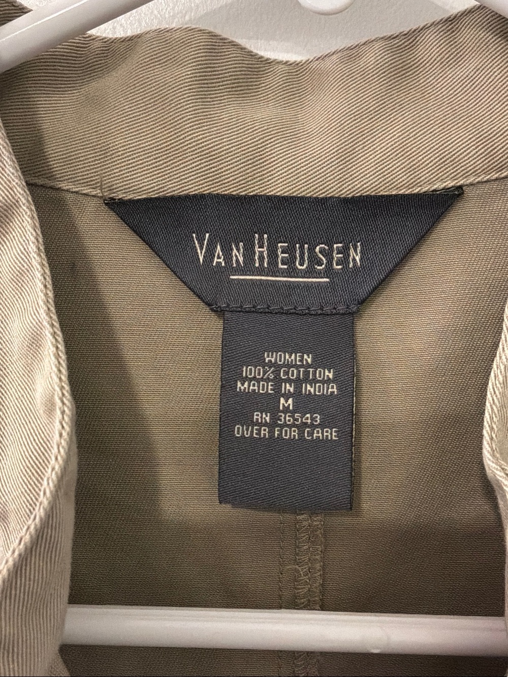 Van Huesen Women's Khaki Button-Front Utility Jacket - Picture 4 of 5